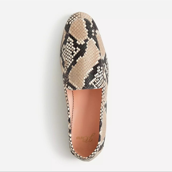 J. Crew Shoes - J. Crew Cecile Smoking Loafers Snake Embossed Leather NWOB Size 9 Animal Print